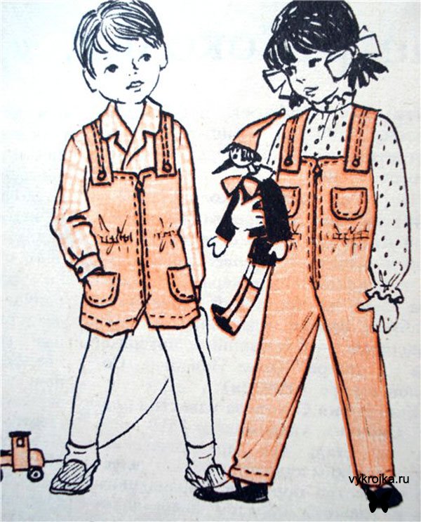 Примеры выкроек детских комбинезонов с капюшонами