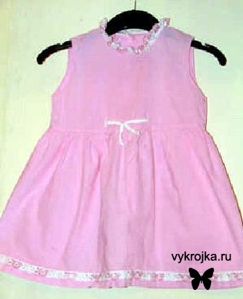 Выкройка летнего платья для девочки.