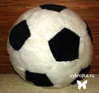 Выкройка подушки «футбольный мяч»