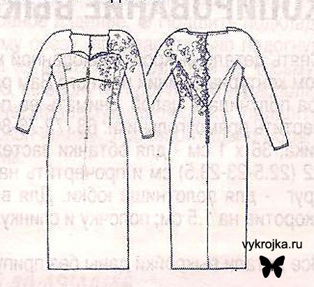 Выкройка свадебного платья